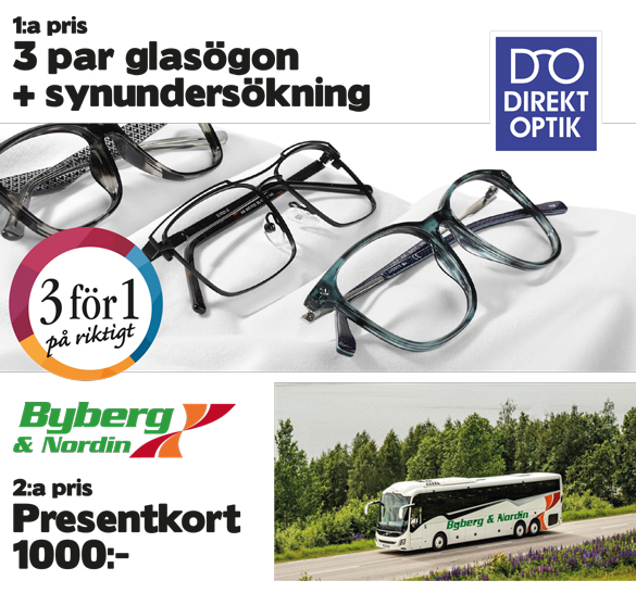 En buss och tre glasögon